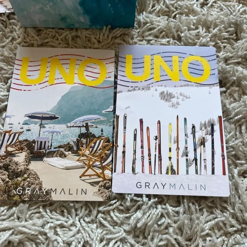 Mattel Uno Artiste Series Gray Malin Collectible Card Game And Postcards Open Bo